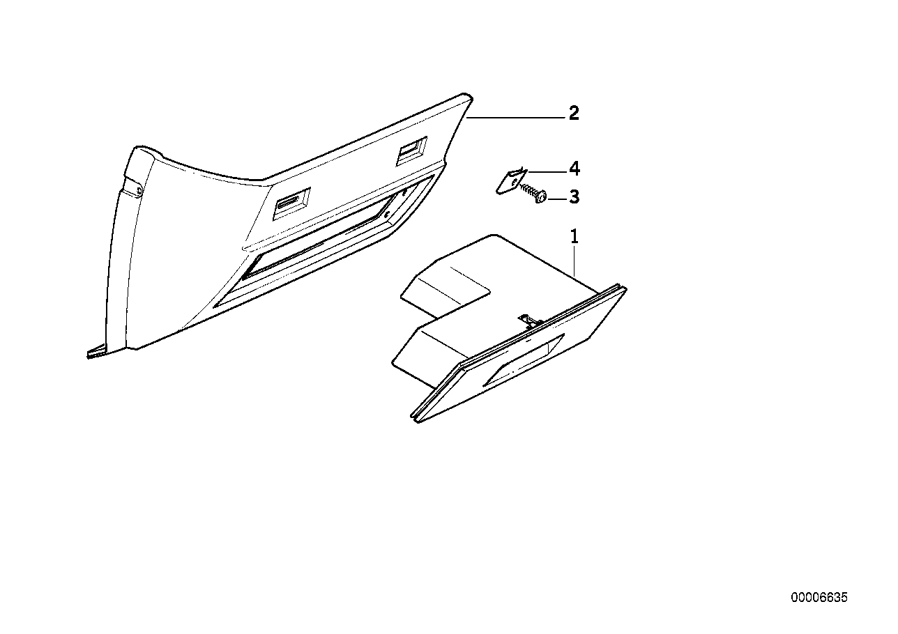 Genuine BMW 51458138174 E34 Glove Box Driver Side SILBERGRAU HELL (Inc. 518i, 525ix & 535i) | ML Performance UK Car Parts