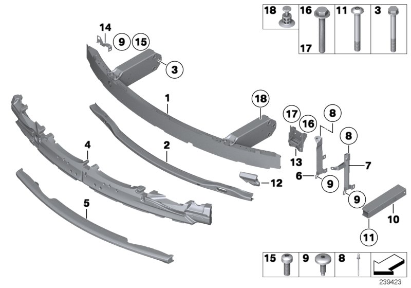 Genuine BMW 51117273400 F02 F01 Deformation Element, Front Lower Right (Inc. ALPINA B7X, 740LiX & ALPINA B7L) | ML Performance UK Car Parts