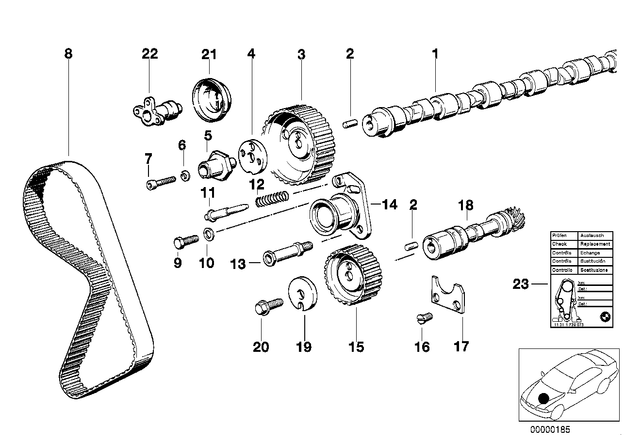 Genuine BMW 11311708884 E28 Camshaft (Inc. 525e) | ML Performance UK Car Parts