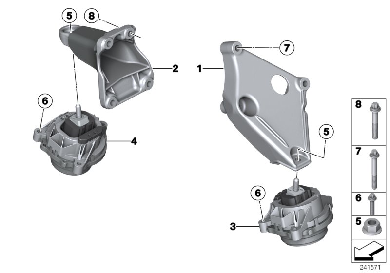 Genuine BMW 22116868490 F25 F26 Engine Mount, Right (Inc. X3) | ML Performance UK Car Parts