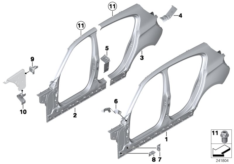 Genuine BMW 41217284399 F87 F22 F21 Bracket, Side Panel, Top Left (Inc. M140i, 116i & 118d) | ML Performance UK Car Parts