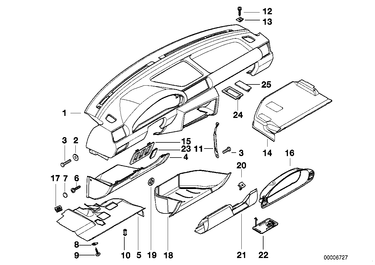 Genuine BMW 51458146262 E36 Trim Panel Right (Inc. 318ti, 316i 1.9 & 316i 1.6) | ML Performance UK Car Parts