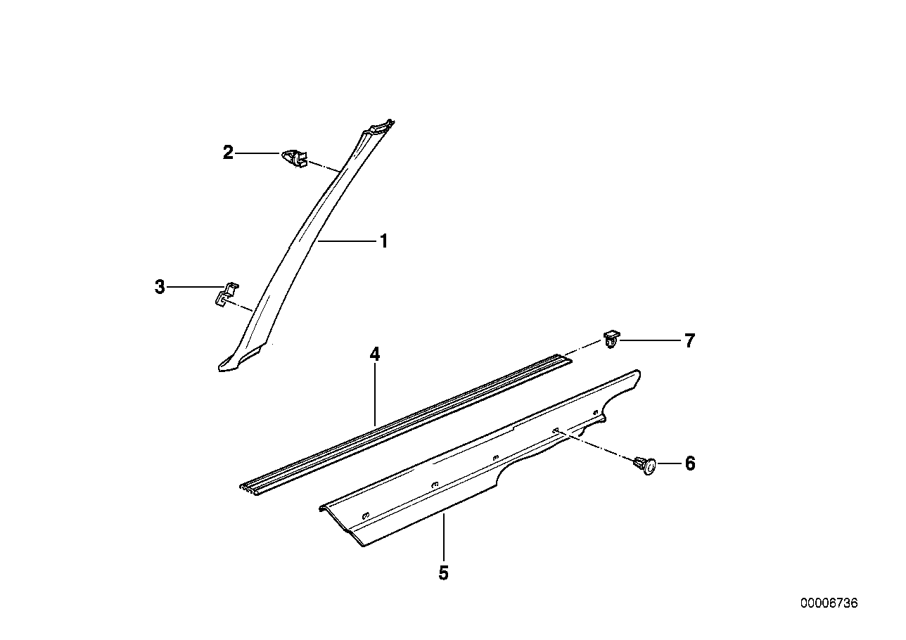 Genuine BMW 51471933721 E30 Sill Strip Left (Inc. 325i, 320i & 318i) | ML Performance UK Car Parts