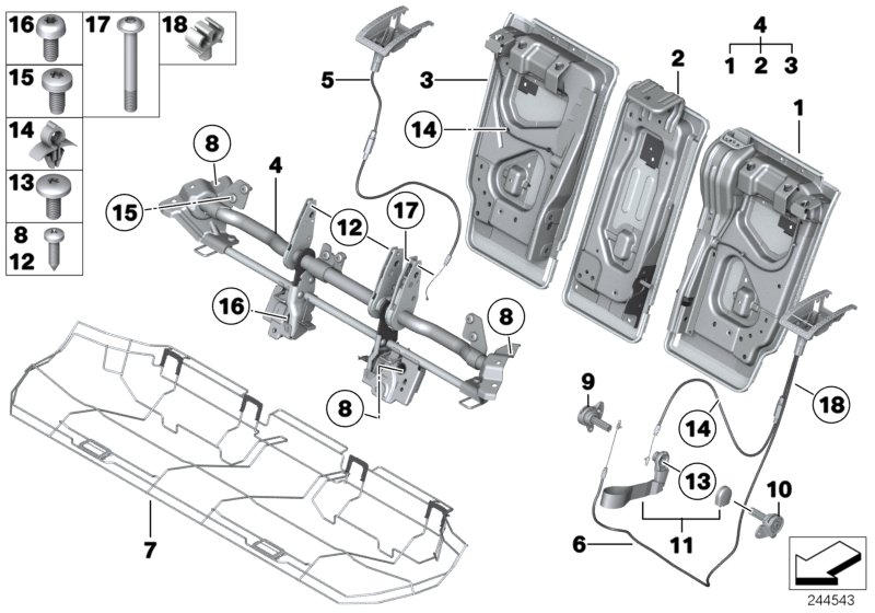 Genuine BMW 52202997562 E84 Frame, Backrest Right (Inc. X1) | ML Performance UK Car Parts