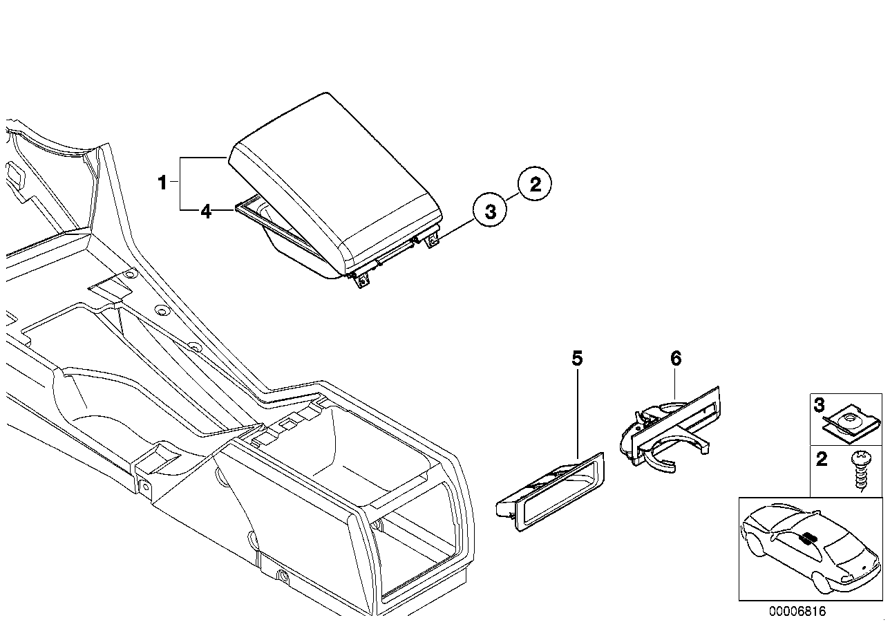 Genuine BMW 51167140703 E39 Cover, Centre Console GRAU (Inc. 525i, 525d & 530d) | ML Performance UK Car Parts