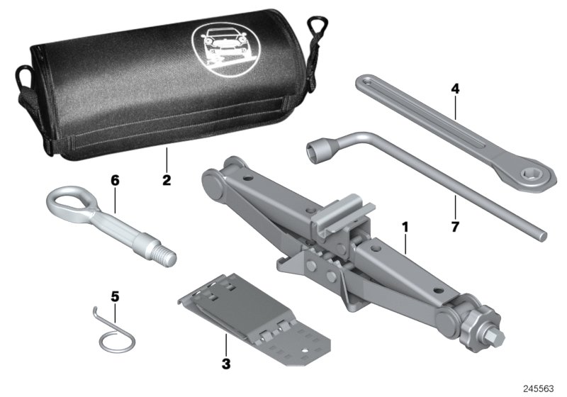 Genuine BMW 71109807243 Lifting Jack (Inc. Cooper D 2.0, Cooper SD ALL4 & Cooper S ALL4) | ML Performance UK Car Parts