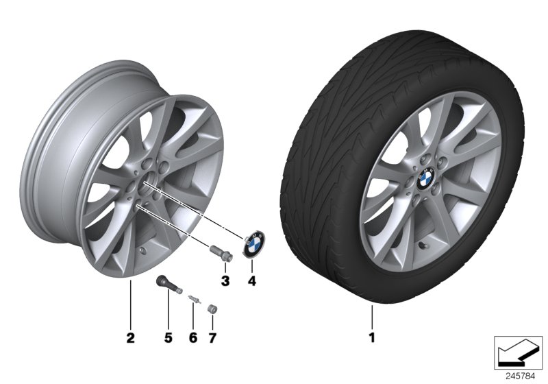 Genuine BMW 36116795563 E82 E81 E87 Light Alloy Rim 71/2JX18 ET:49 (Inc. 123d, 116i 2.0 & 135i) | ML Performance UK Car Parts