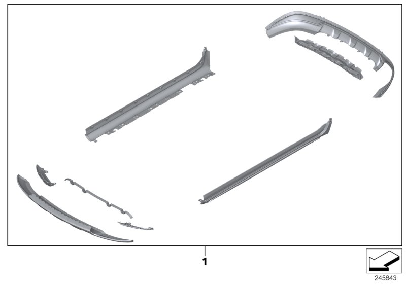 Genuine BMW 51192186160 F25 X Line Pro OPTIKPAKET (Inc. X3) | ML Performance UK Car Parts