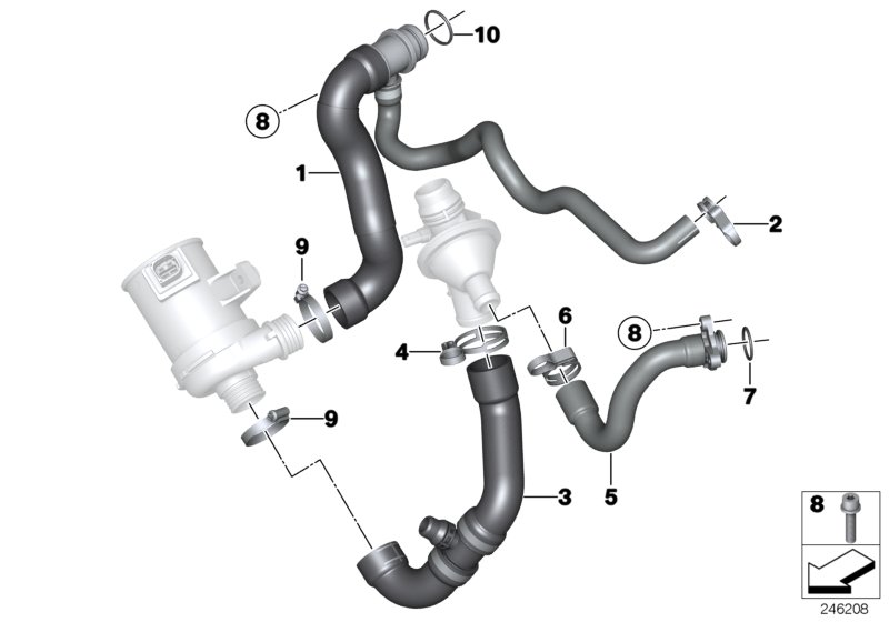 Genuine BMW 11538645480 Hose, Radiator-Engine (Inc. Cooper S, X1 20iX & X1 28iX) | ML Performance UK Car Parts