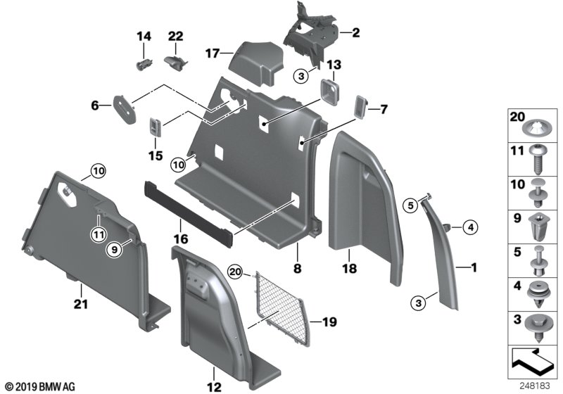 Genuine BMW 51477290006 F25 F26 Parcel Net SCHWARZ (Inc. X4 20dX & X3) | ML Performance UK Car Parts