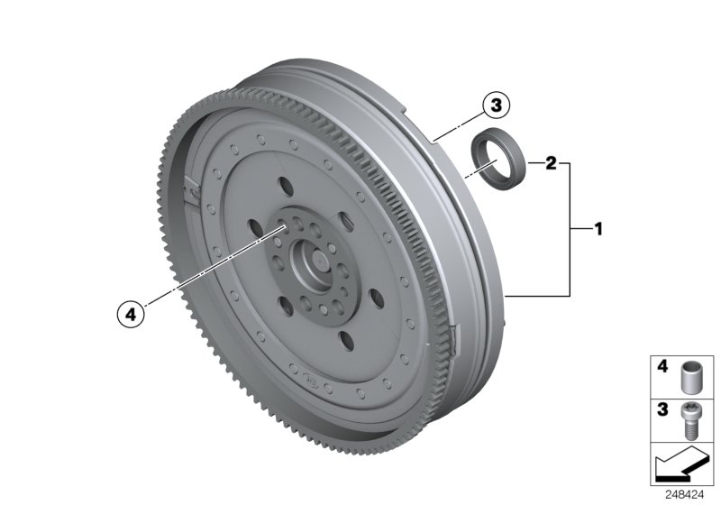 Genuine BMW 21207638307 F25 F36 F32 Twin Mass Flywheel (Inc. X1 20iX, 328iX & 428iX) | ML Performance UK Car Parts