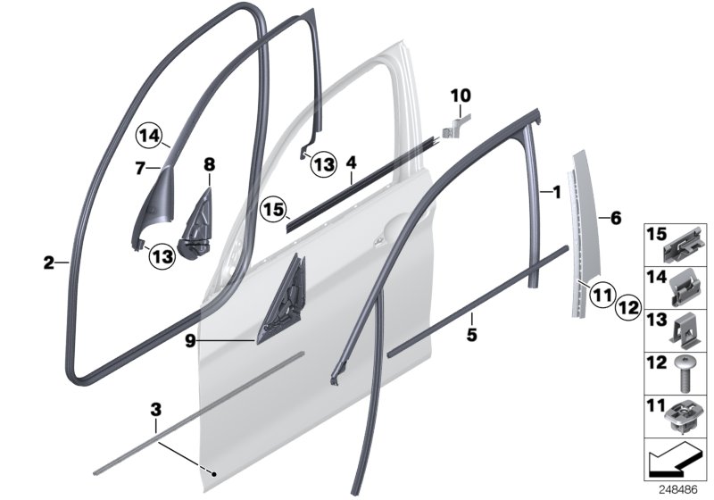 Genuine BMW 51337320394 Edge Protection, Door, Front | ML Performance UK Car Parts