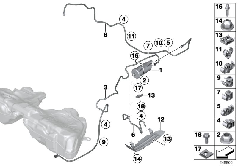 Genuine BMW 16137210804 Scavenging Line Rear (Inc. 650i, 650iX 4.0 & M6) | ML Performance UK Car Parts