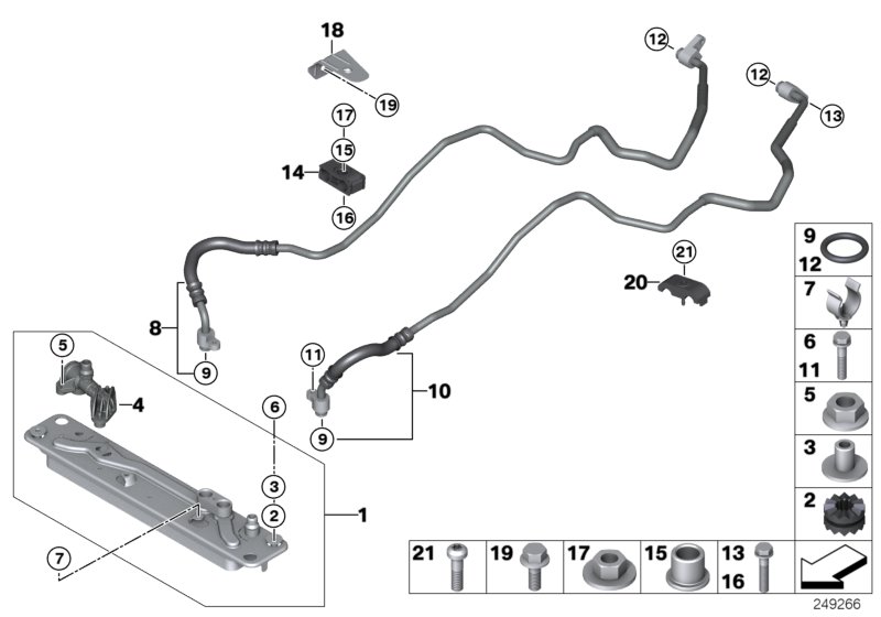 Genuine BMW 17227576391 E70 F15 Bracket, Oil Cooler Line (Inc. X5) | ML Performance UK Car Parts