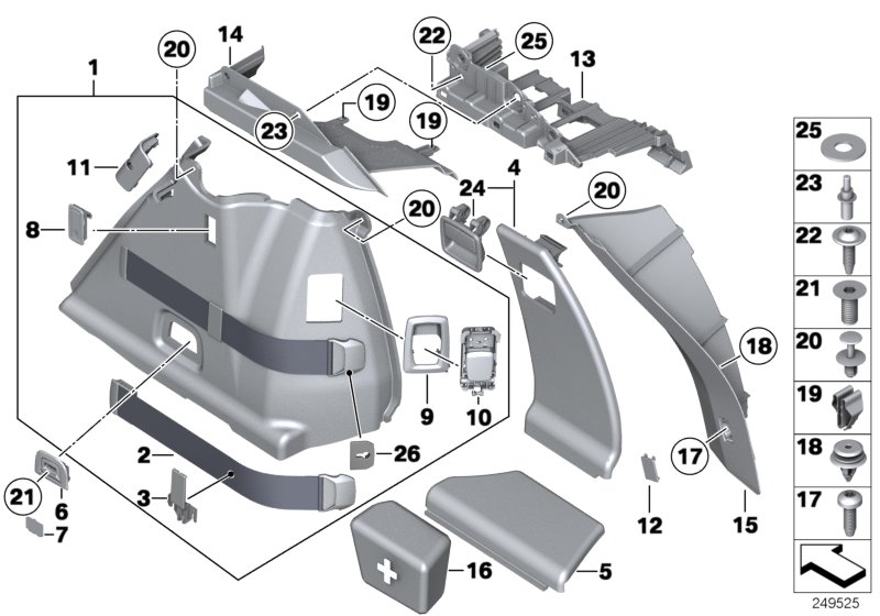 Genuine BMW 51477224629 F07 F06 Cover For Release Lever SCHWARZ (Inc. 530dX) | ML Performance UK Car Parts