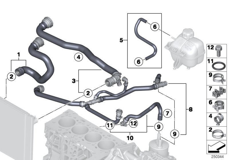 Genuine BMW 11538574684 Coolant Hose (Inc. One D, Cooper D 2.0 & Cooper D ALL4 2.0) | ML Performance UK Car Parts