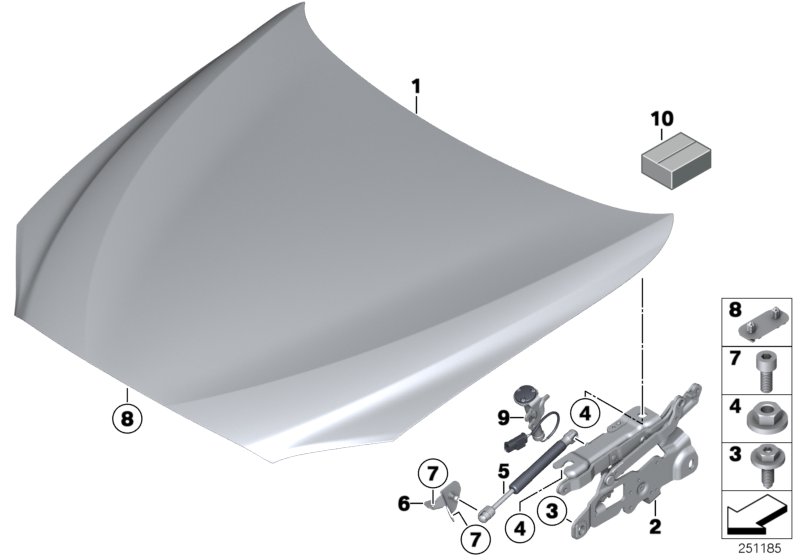 Genuine BMW 41617228974 Hood (Inc. 650i, 650iX & 640dX) | ML Performance UK Car Parts