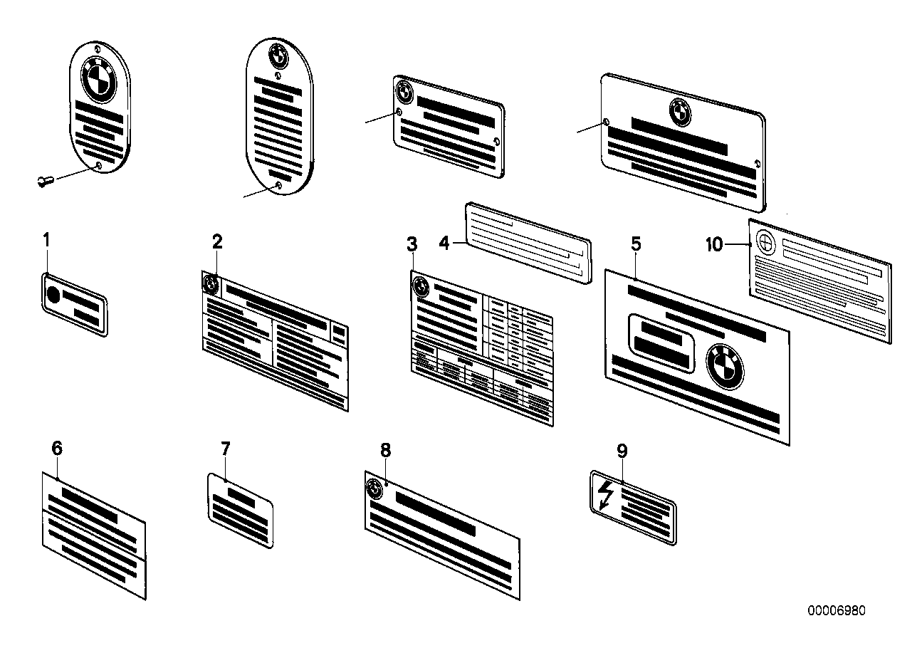 Genuine BMW 51142301487 Label 