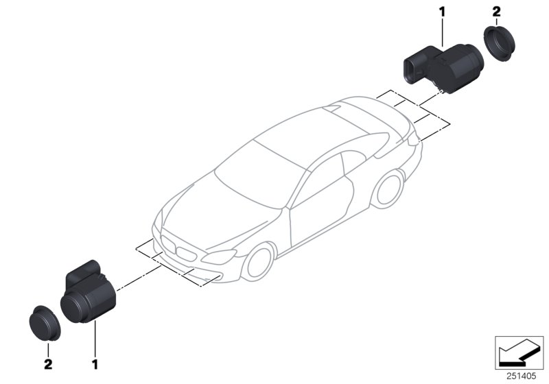 Genuine BMW 66209235139 Ultrasonic Sensor, Vermilion Red WA82 (Inc. 650i, Alpina B6 & X3 20iX) | ML Performance UK Car Parts