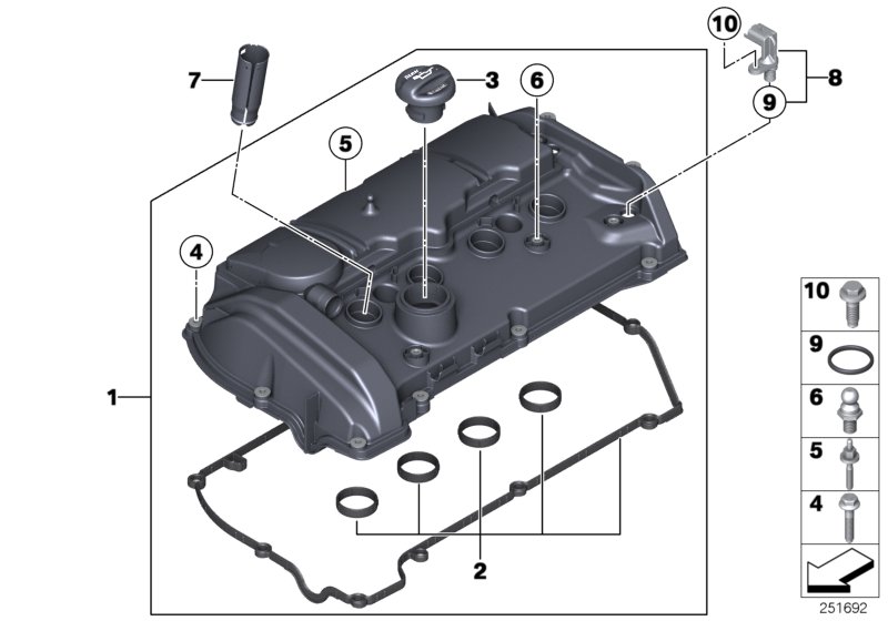 Genuine BMW 51167717082 F30 Locking Pin (Inc. 118i, 114i & Cooper S ALL4) | ML Performance UK Car Parts