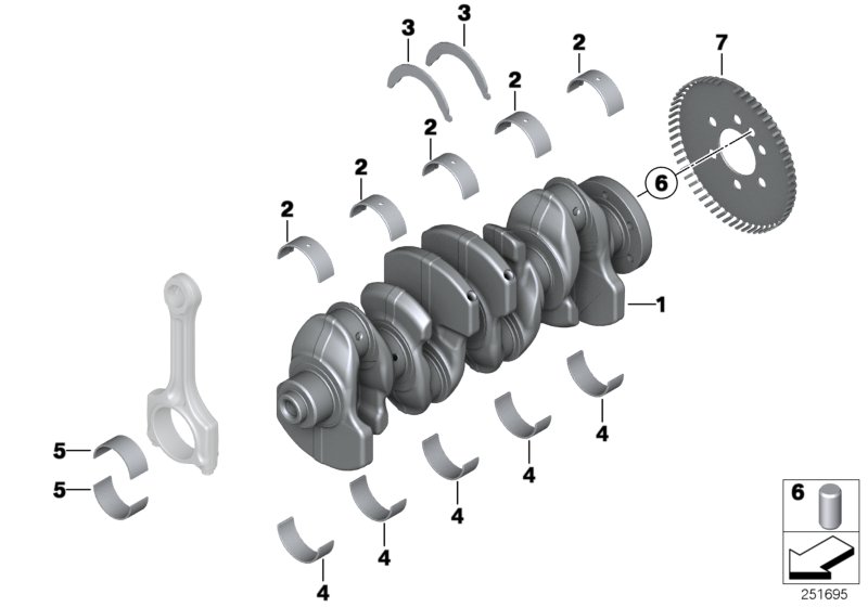 Genuine BMW 11217561273 F30 R56 Crankshaft (Inc. 116i, 320i ed & Cooper S ALL4) | ML Performance UK Car Parts