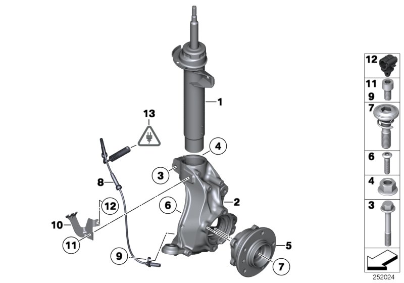 Genuine BMW 31216788700 E84 Carrier, Right (Inc. X1) | ML Performance UK Car Parts