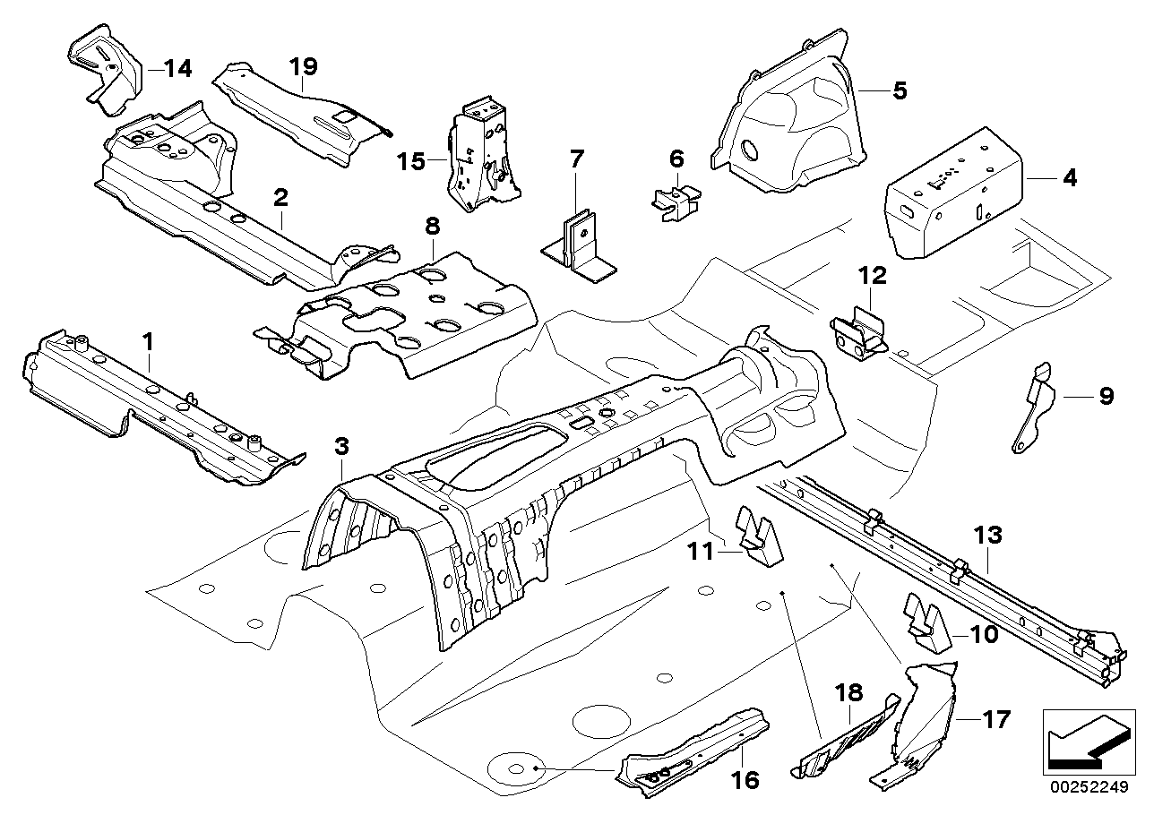 Genuine BMW 41117152436 E88 E82 E81 Right Rear Seat Console (Inc. 116i 1.6, 118d & 128i) | ML Performance UK Car Parts