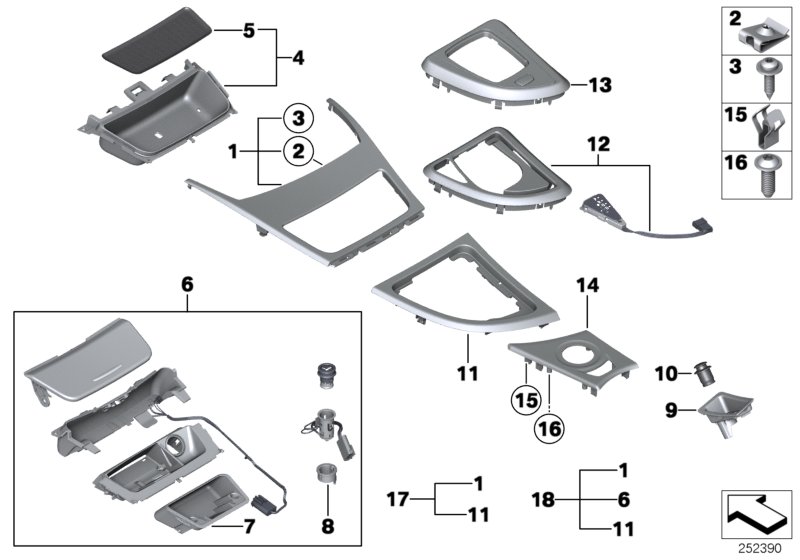 Genuine BMW 51169137623 E81 E87 E88 Ashtray, High-Gloss, Black (Inc. 118i, 123d & 120d) | ML Performance UK Car Parts