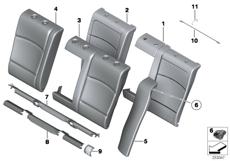 Genuine BMW 52207247233 F10 Trim, Isofix, Outer Left EVERESTGRAU (Inc. 528iX, 525d & 550iX) | ML Performance UK Car Parts