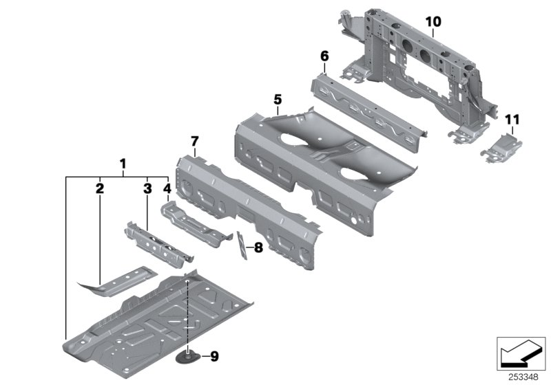 Genuine BMW 41127132751 Cabrio Reinforcement Floor Panel (Inc. Cooper S, Cooper & One) | ML Performance UK Car Parts