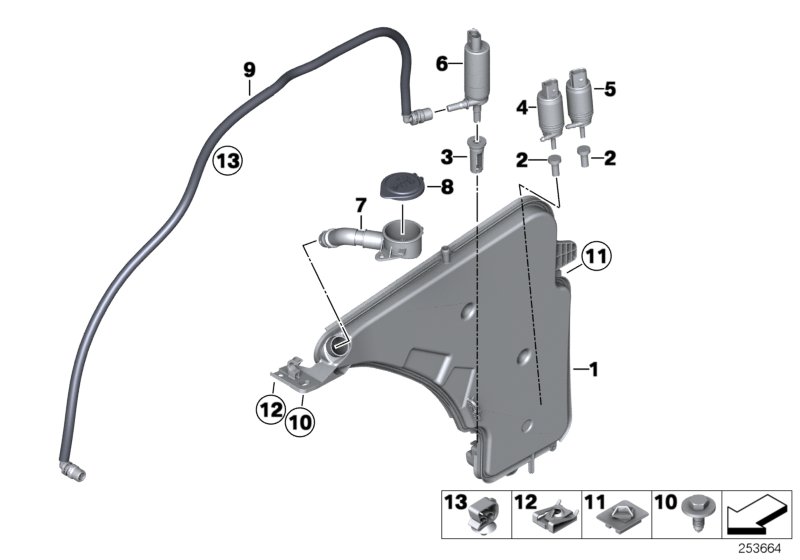 Genuine BMW 67637217792 F36 F90 F32 Wash Pumpe F Head Lamp Cleaning Device (Inc. M2 Competition, 550iX 4.4 & X3 18i) | ML Performance UK Car Parts