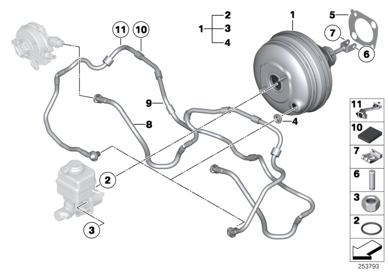 Genuine BMW 11667591539 F11 F10 Vacuum Pipe (Inc. 520i, 528iX & 528i) | ML Performance UK Car Parts