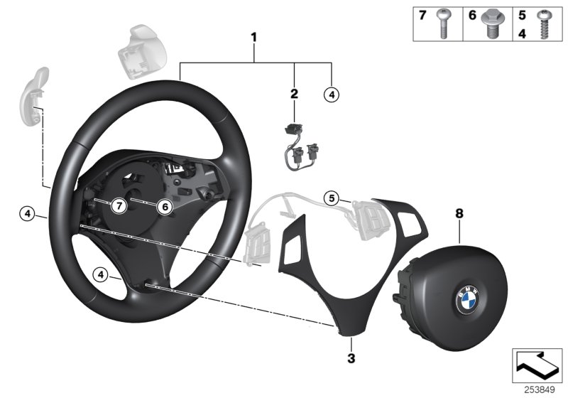 Genuine BMW 32306795573 E87 E84 E91 Airbag Sport St. Whl. Lthr Steptronic (Inc. 335d, 128i & 120d) | ML Performance UK Car Parts