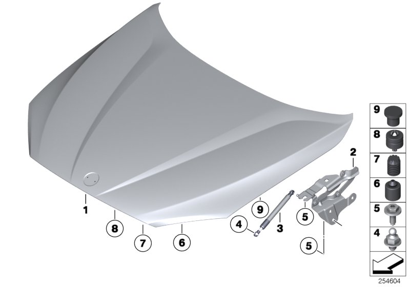 Genuine BMW 41002993149 E84 Left Engine Hood Hinge (Inc. X1 28i, X1 20d ed & X1 25iX) | ML Performance UK Car Parts