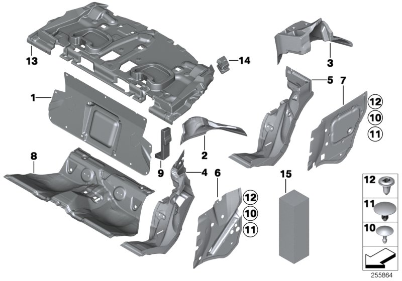 Genuine BMW 51487224798 Noise Insulation, Whlhousing, Trunk, Ri (Inc. 650iX 4.4, 640iX & 640d) | ML Performance UK Car Parts