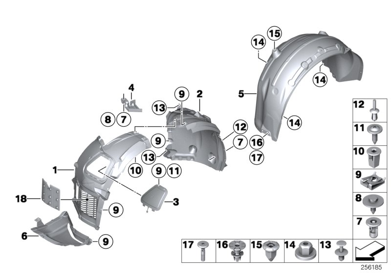 Genuine BMW 51717276184 Cover, Wheell Housing, Rear Right (Inc. 650i, Alpina B6 & 640i) | ML Performance UK Car Parts