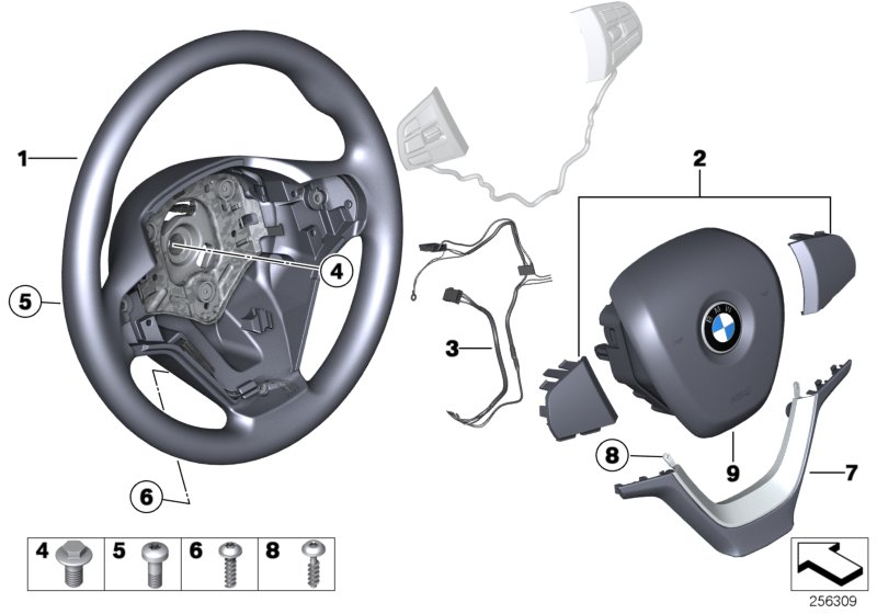 Genuine BMW 32306879179 F25 F26 Cover, Steering Wheel (Inc. X4 35dX, X4 30dX & X3 30dX) | ML Performance UK Car Parts