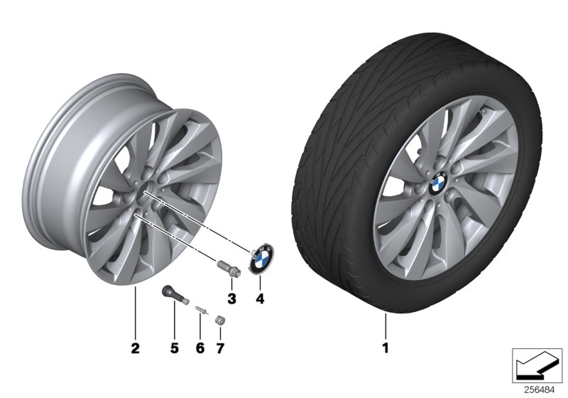 Genuine BMW 36116796206 F22 F20 Disc Wheel, Light Alloy, Reflexsilber 7,5JX17 ET:43 (Inc. M240iX, 218d & 116d ed) | ML Performance UK Car Parts