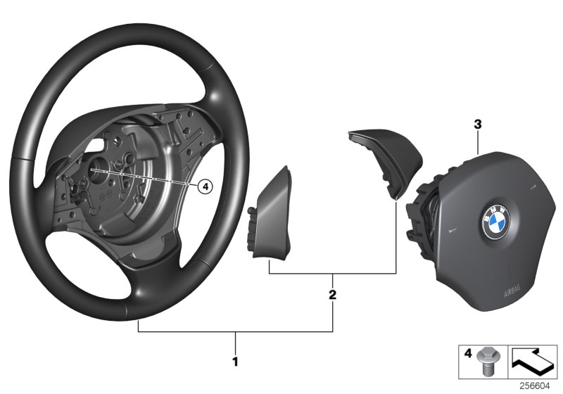 Genuine BMW 32306795568 E90 E91 Leather Steering Wheel (Inc. X1 25iX, 325d & X1 20i) | ML Performance UK Car Parts