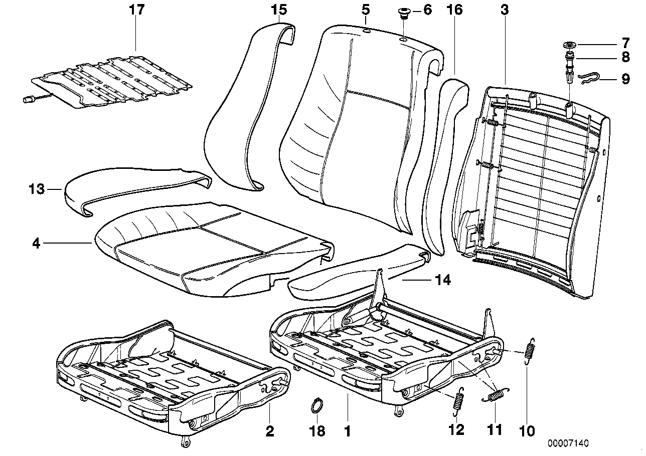 Genuine BMW 65778367597 E34 Sensor Mat F Co-Driver's Seat Identif. (Inc. 540i, 530i & 518i) | ML Performance UK Car Parts