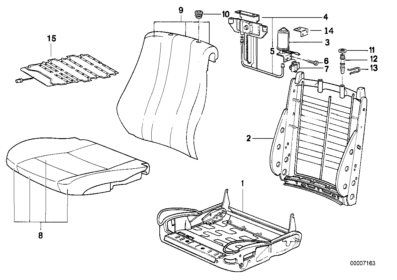 Genuine BMW 52101964592 E34 E32 Backrest Frame (Inc. 750i, 750iL & M5) | ML Performance UK Car Parts