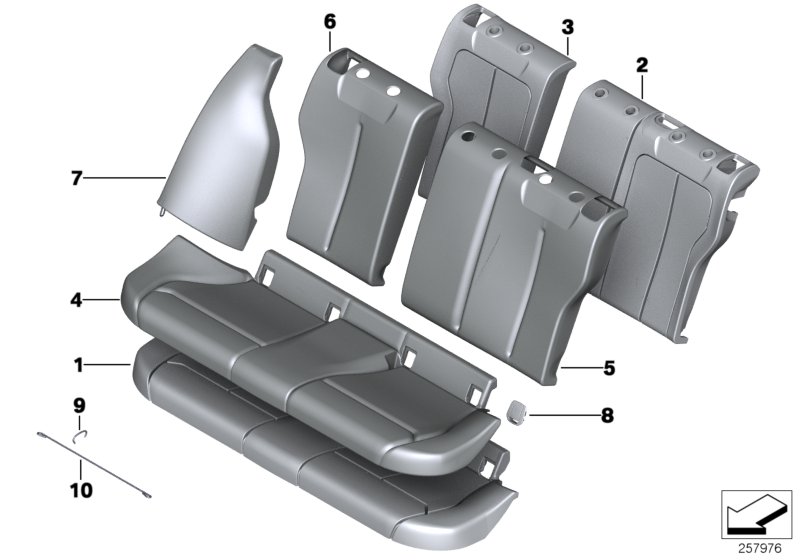 Genuine BMW 52207320252 F22 F21 Side Finisher, Leather, Right KORALLROT (Inc. 120d, 118dX & 114i) | ML Performance UK Car Parts