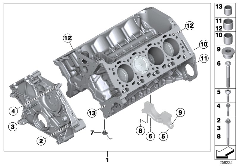 Genuine BMW 11112351268 F13 F12 Engine Block With Piston (Inc. M5 & M6) | ML Performance UK Car Parts