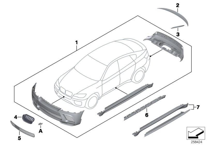 Genuine BMW 51777176232 E71 E72 Support Piece For Door Sill, Right (Inc. X6 30dX, Hybrid X6 & X6 35dX) | ML Performance UK Car Parts