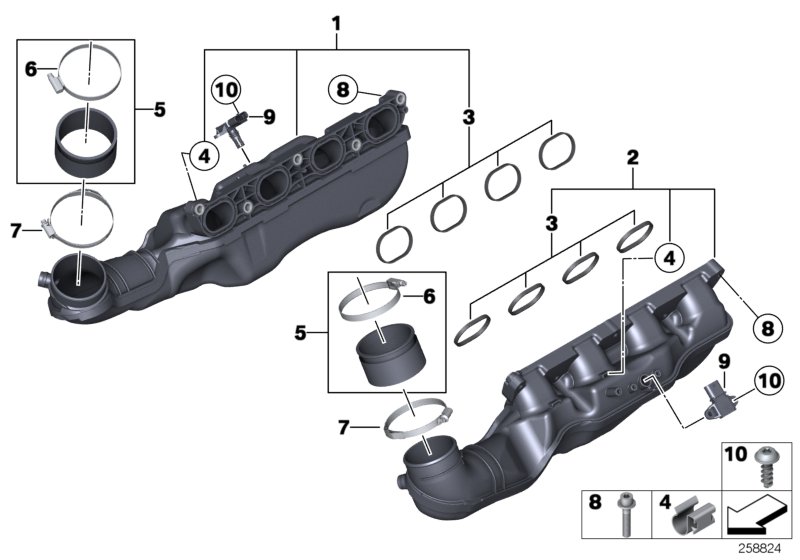 Genuine BMW 11617843275 F13 F06 Intake Manifold System ZYL. 5-8 (Inc. M5 & M6) | ML Performance UK Car Parts