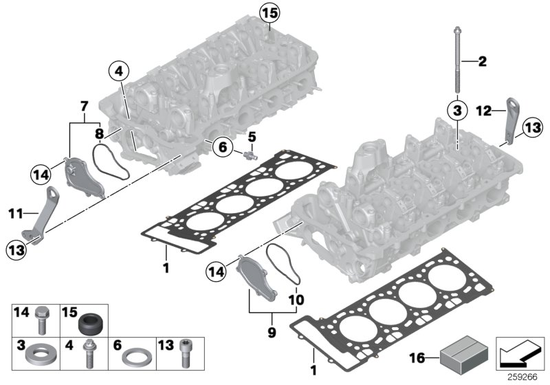 Genuine BMW 11122327854 F10 F01 F02 Gasket Set Cylinder Head Asbestos Free (Inc. 550iX, 650iX 4.4 & 650i) | ML Performance UK Car Parts