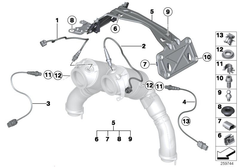 Genuine BMW 11787843161 F13 F06 Lambda-Probe Bracket (Inc. M5 & M6) | ML Performance UK Car Parts