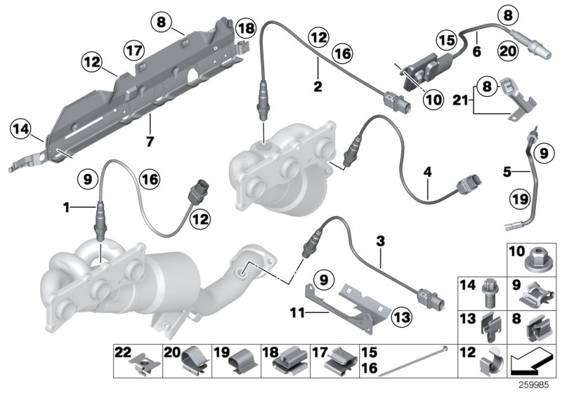 Genuine BMW 11787589147 F01 F02 F10 Lambda Monitor Sensor L= 410mm (Inc. 523i, 528i & 730i) | ML Performance UK Car Parts