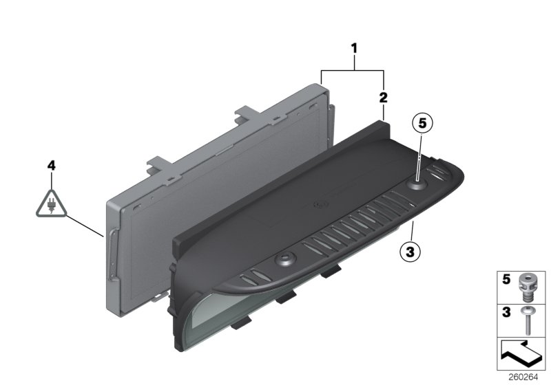 Genuine BMW 65829224350 E60 E63 E61 At-On-Board Monitor 6,5