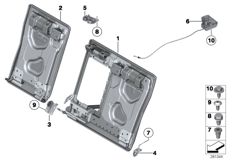 Genuine BMW 52209162805 Backrest Frame, Load-Through, Left (Inc. 530dX, 518d & 535dX) | ML Performance UK Car Parts